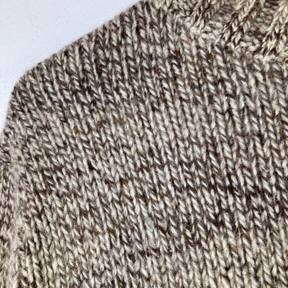 Pure & Simple Lambswool Blend Turtle Neck Sweater Marled Brown M - Picture 6 of 9